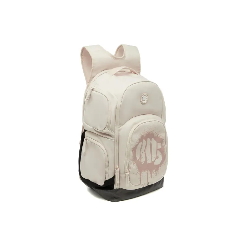 LiNing Polyester Sports Backpack Unisex Sand Gravel Gray-2