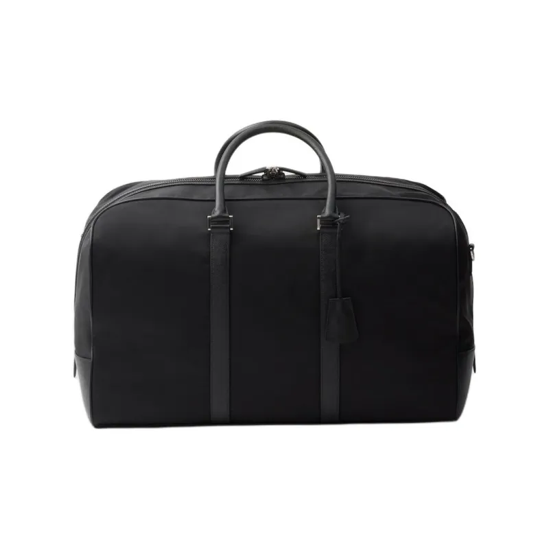 PRADA Re NylonSaffiano Recycled Nylon Handbag Men's Black-5