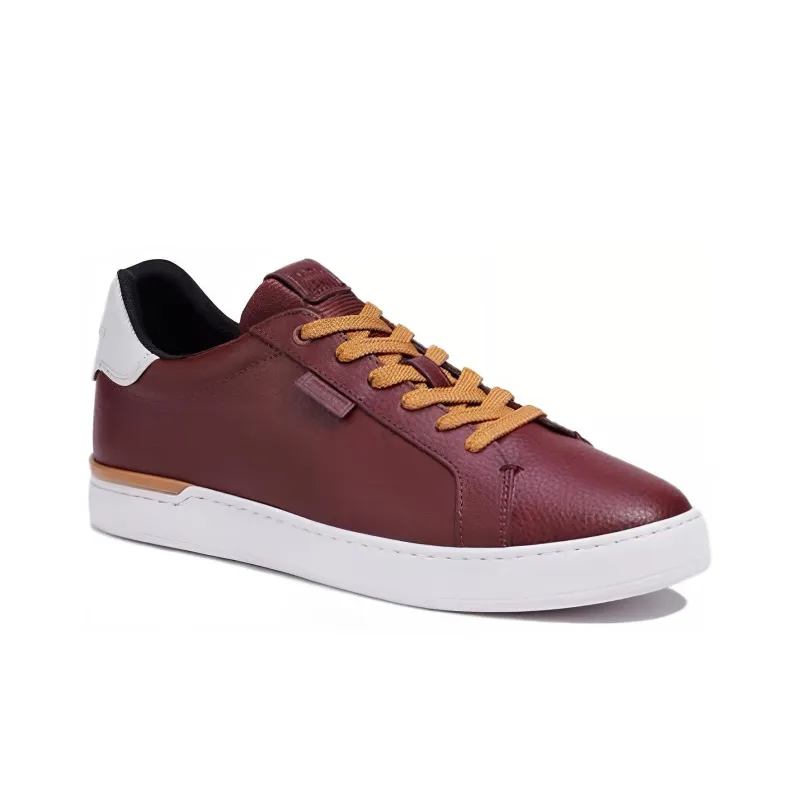 COACH Abrasion Resistant Low Top Skateboard Shoes Men's Red Brown-2