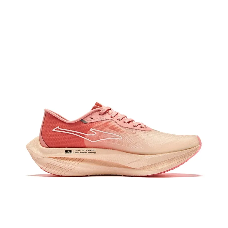 Erke Zhijing 2.0 Cushioning Rebound Low Top Running Shoes Women's Peach Blossom Fairy-1