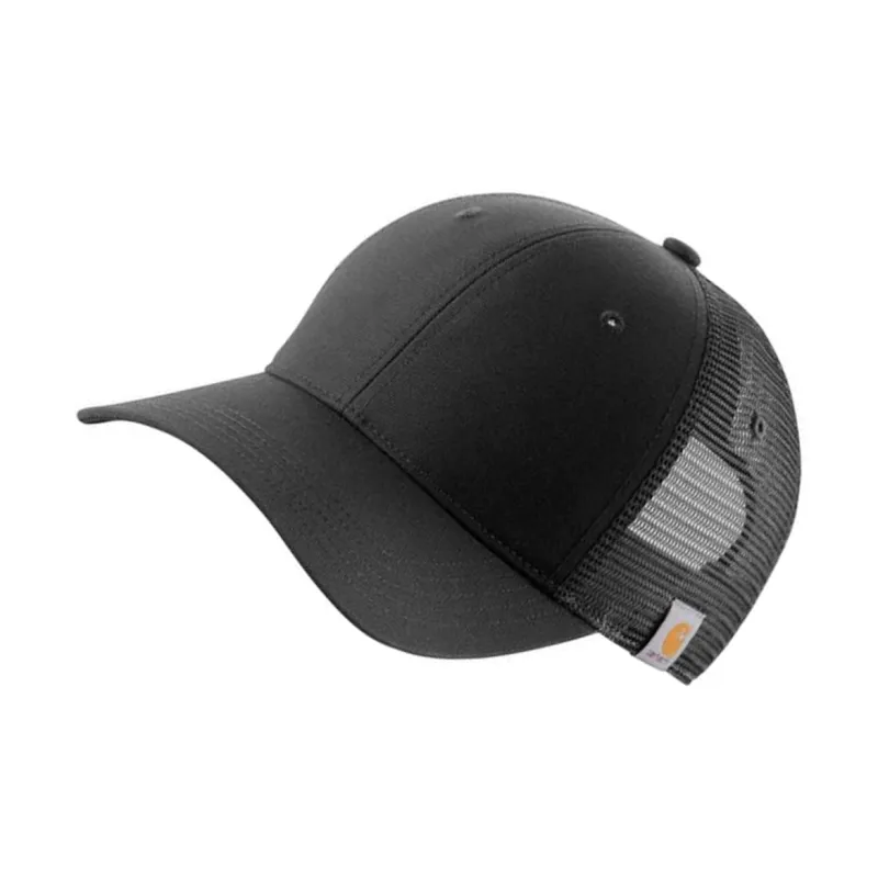 Carhartt Cotton Polyester Spandex Canvas Polyester Mesh Back Baseball Caps Unisex Black-1