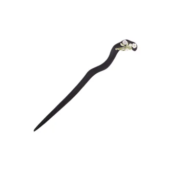 Kelanxi Wooden/Acrylic Hairpins Women's Black