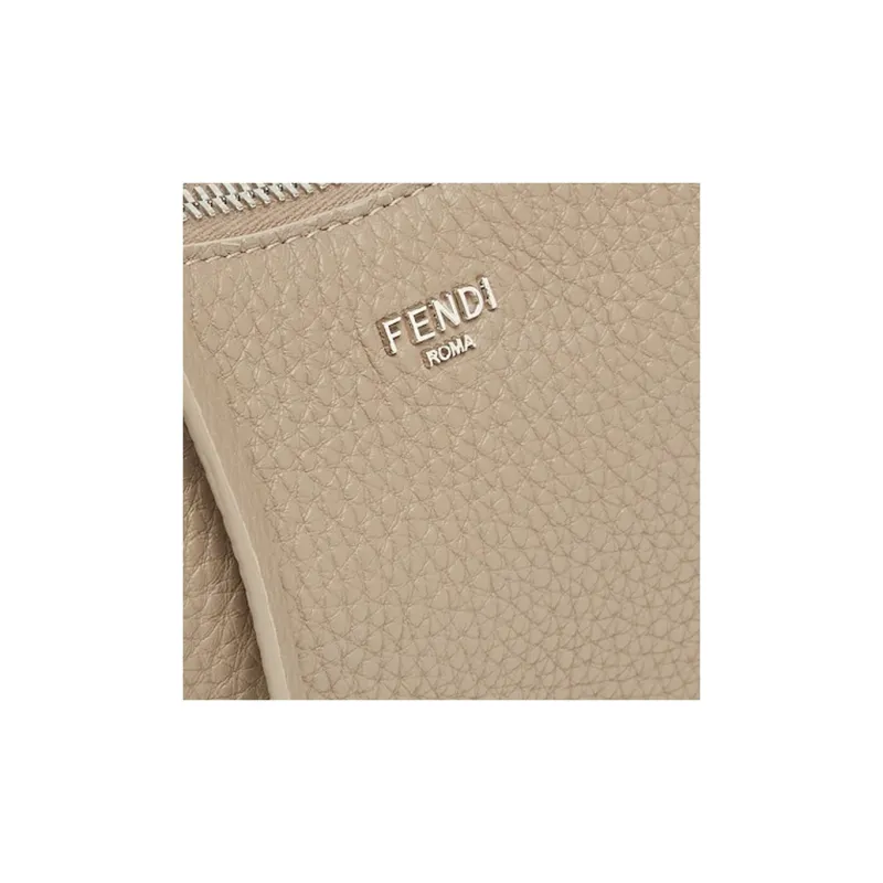 FENDI Grain Calfskin Crescent Bag, Shoulder Bag, Handbag Mini Women's Dove Gray-4