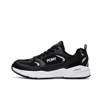 PONY Cushioning Breathable Low Top P RUNTECH Running Shoes Unisex Black
