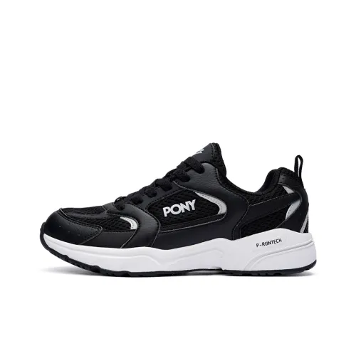 PONY Cushioning Breathable Low Top P RUNTECH Running Shoes Unisex Black
