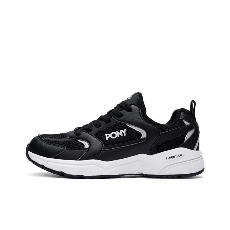 PONY Cushioning Breathable Low Top P RUNTECH Running Shoes Unisex Black-0