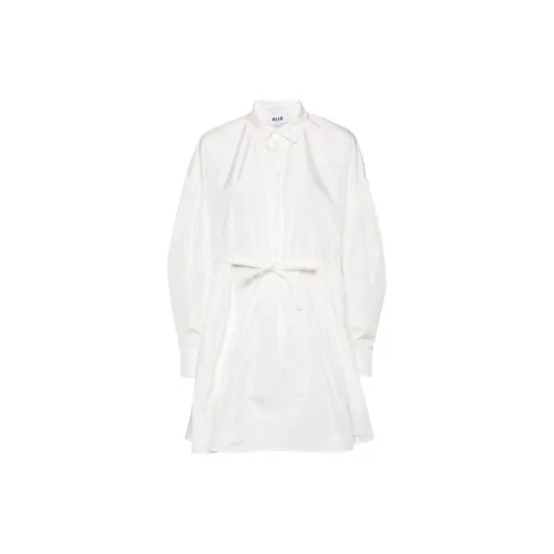 MSGM Long-Sleeved Dresses Women's Off White