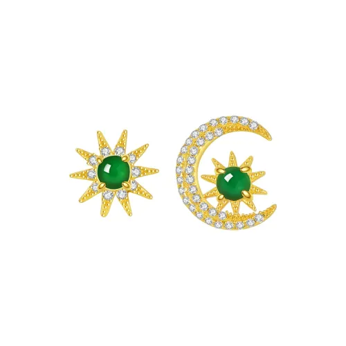 Princess Cui Ice Type Jadeite Stud Earrings Women's
