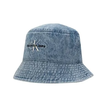 CALVIN KLEIN Cotton Bucket Hats Unisex Denim Light Blue