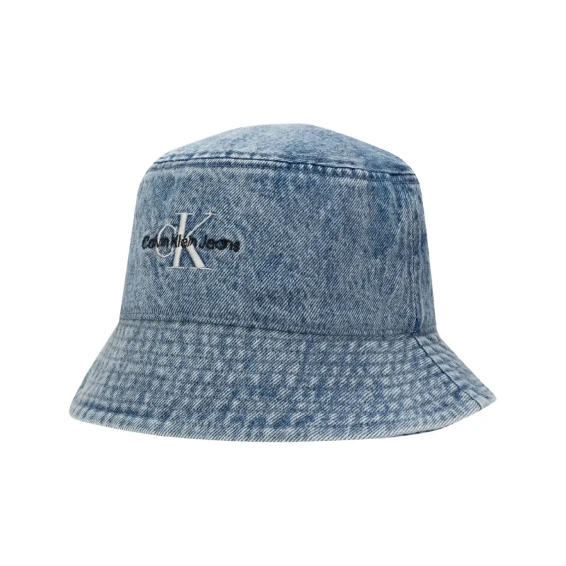 CALVIN KLEIN Cotton Bucket Hats Unisex Denim Light Blue-0