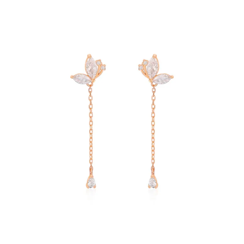 7℃ S925 Silver Drop Earrings Women's-3