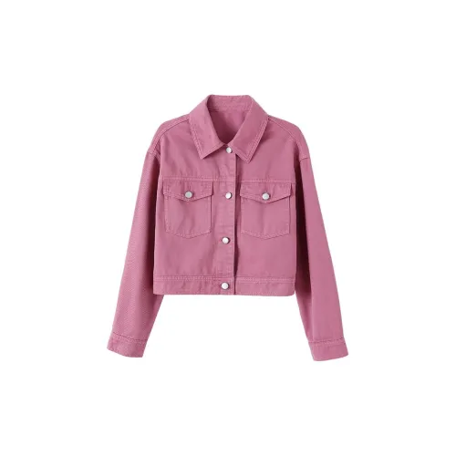 OSA Denim Jackets Women's Pink