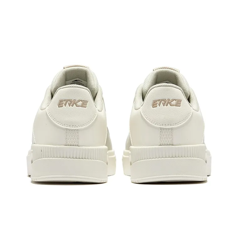 Erke Flying Cranes Anti Slip Wear Resistant Low Top Skateboard Shoes Men's Microcrystal White Wild Gray-3