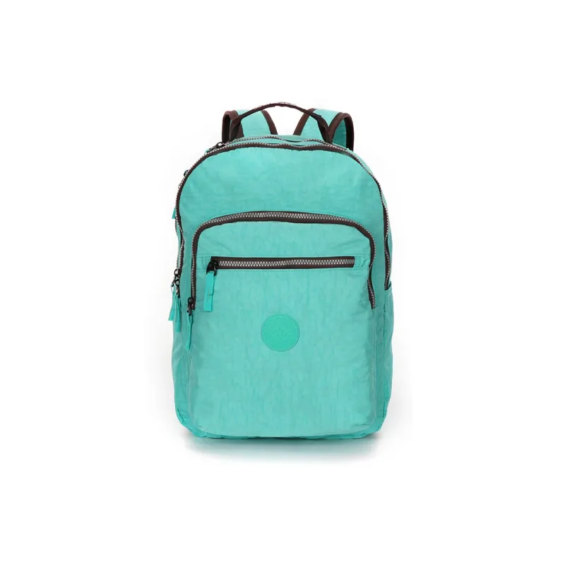 SUISSEWIN Polyester Students' Laptop Backpack Regular Unisex Green/Black/Rose Red-0