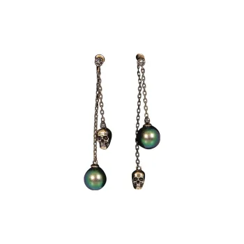 Alexander McQueen Brass Clip On Earrings Women's