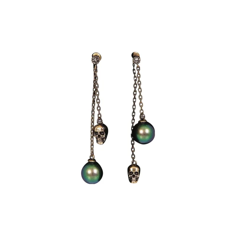 Alexander McQueen Brass Clip On Earrings Women's-0