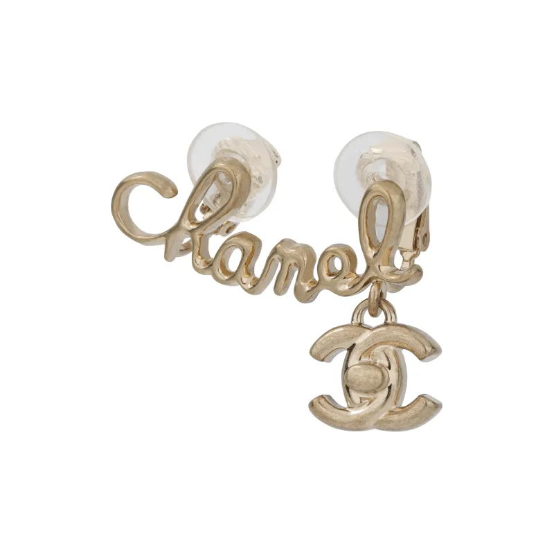 CHANEL Metal Clip On Earrings Women's Gold-1