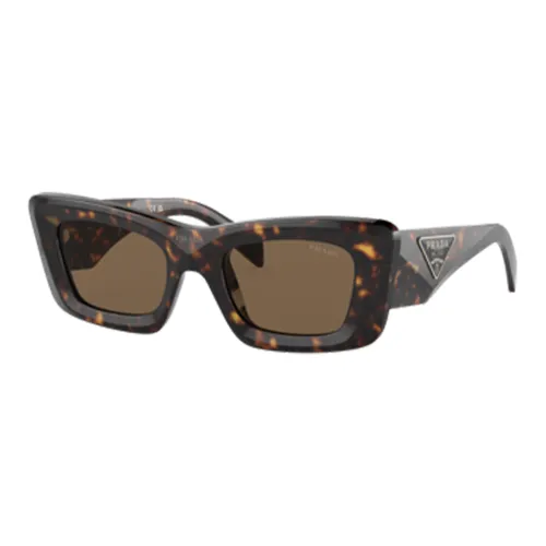 PRADA Irregular Shape Sunglasses Women's Brown