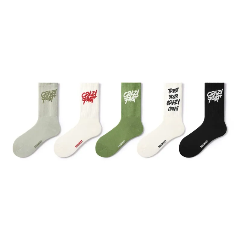 Primeet Mid Calf Socks Unisex 5 Pack-8