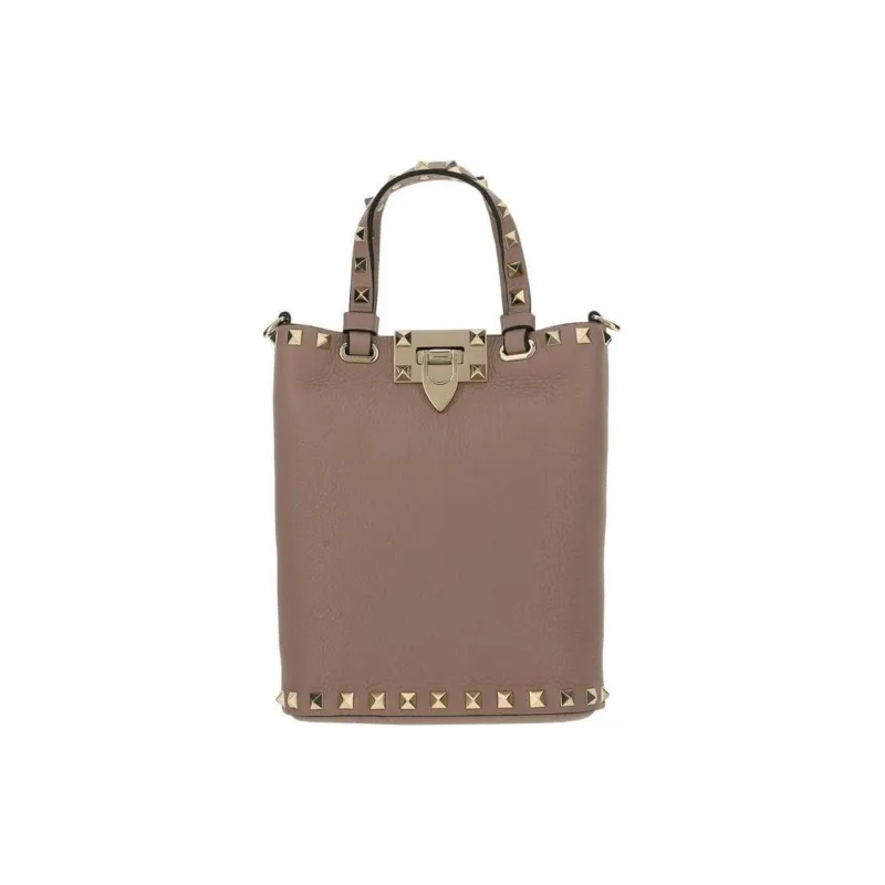 Valentino Garavani Rockstud Logo Detailed Tote Bag-0