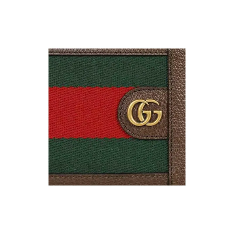 GUCCI Viscose Wallet Men's Green & Red-3