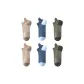 2 Khaki, 2 Dark Blue, 2 Army Green
