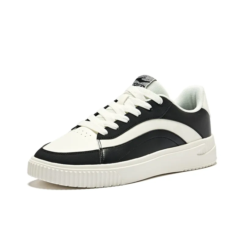 Erke Flying Cranes Anti Slip Wear Resistant Low Top Skateboard Shoes Men's Microcrystal White/Jet Black-2