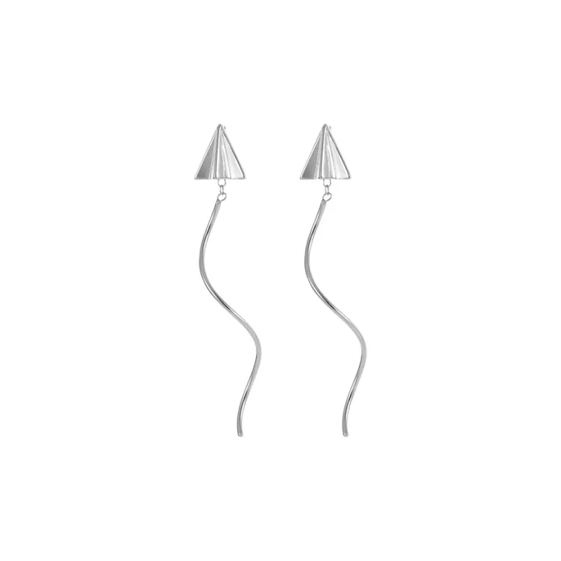 RUOK S925 Silver Drop Earrings Women's-0