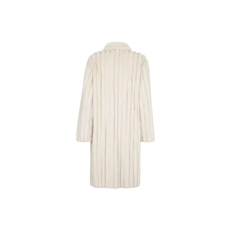 FENDI Pearl Mink Overcoat Coats Women's Ecru-1