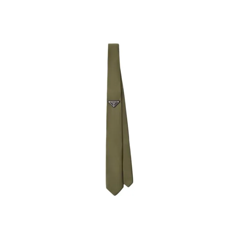 PRADA Triangle Logo Tie-0