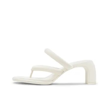 CHARLES&KEITH Small Ck Slide Slippers 7.2cm Women's Chalk White/Black Textured Black Textured