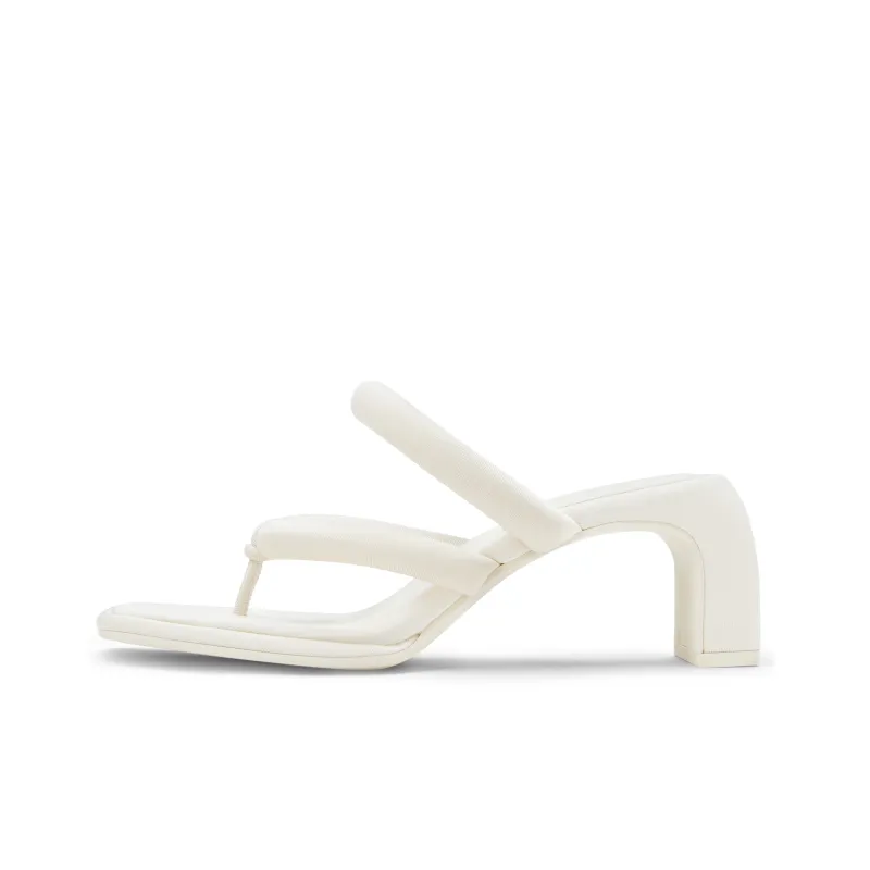 CHARLES&KEITH Small Ck Slide Slippers 7.2cm Women's Chalk White/Black Textured Black Textured-0