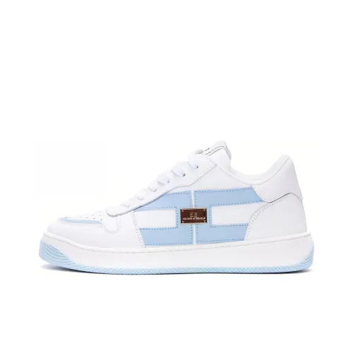 Elisabetta Franchi Low Top Skateboard Shoes Women's White Light Blue