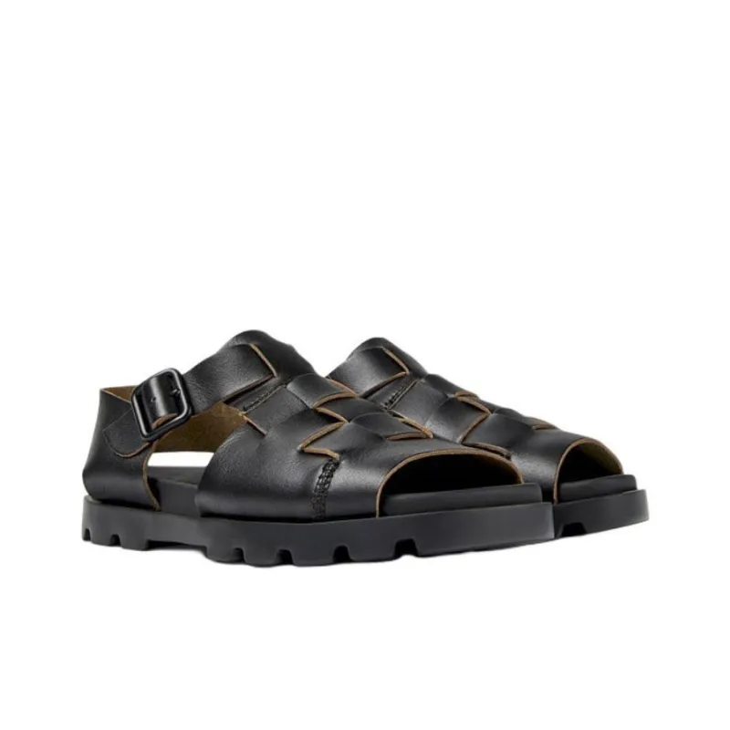 CAMPER Merco Woven Leather Sandals-2
