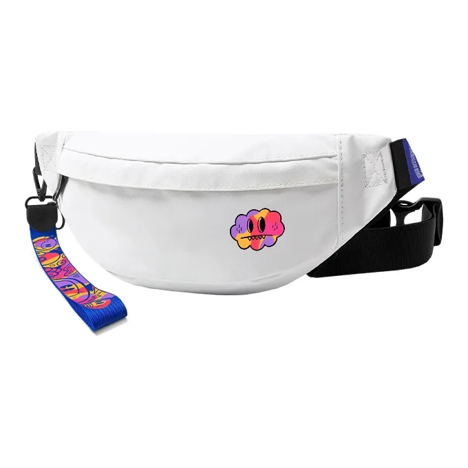 ElevethSign Polyester Sling Bag Regular Unisex White/Black-0