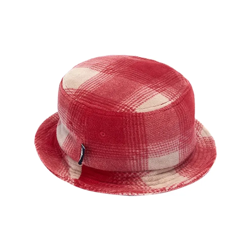 Stussy Polyester Bucket Hats Unisex Red-1