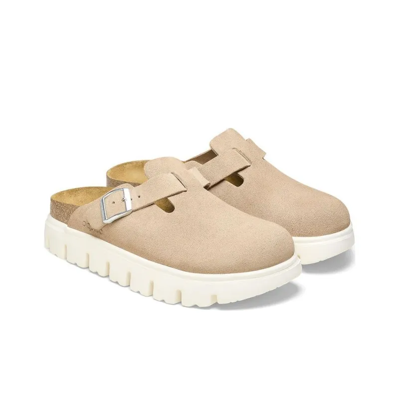 Birkenstock Boston Chunky Suede Warm Sand Narrow Women's-3