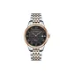 Rose Case Black Dial Steel Band