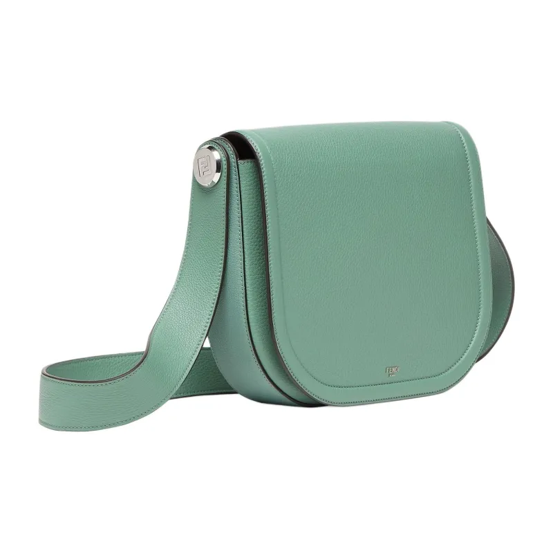FENDI ROMA Calfskin Messenger Bag Shoulder Bag Crossbody Bag Men's Green-1