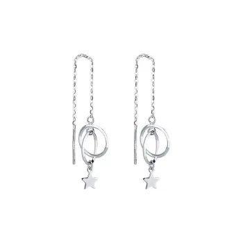 U state 999 Fine Silver Drop Earrings Women's