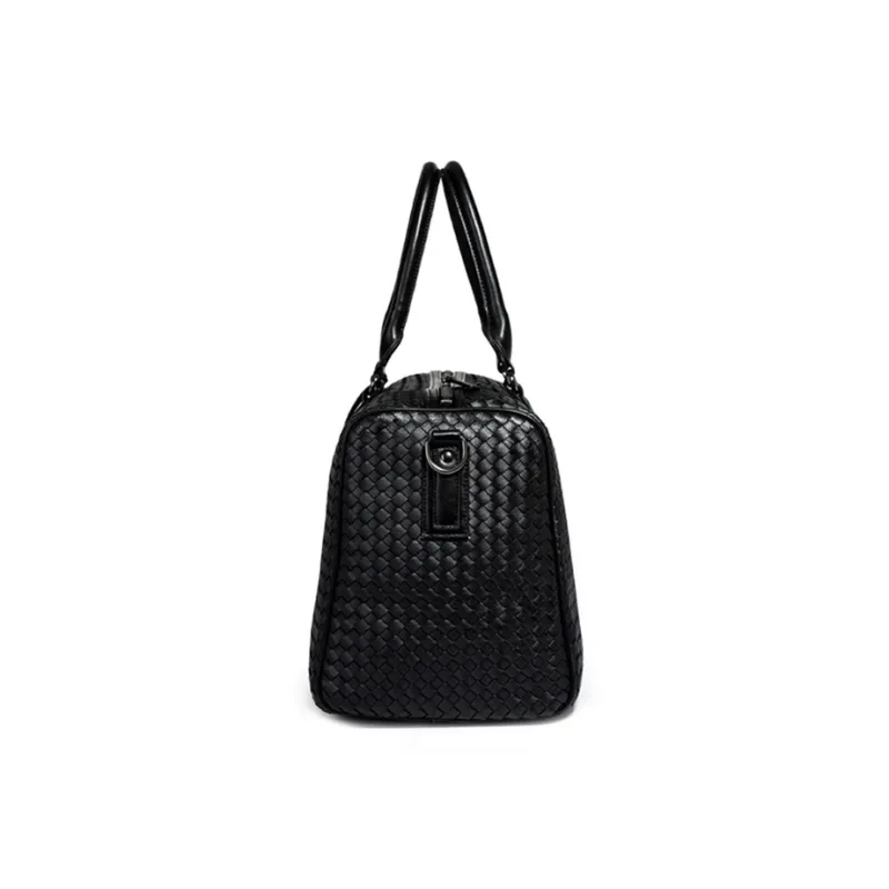 CMLZIUA PU Gym Bag Large Size Unisex Black-2