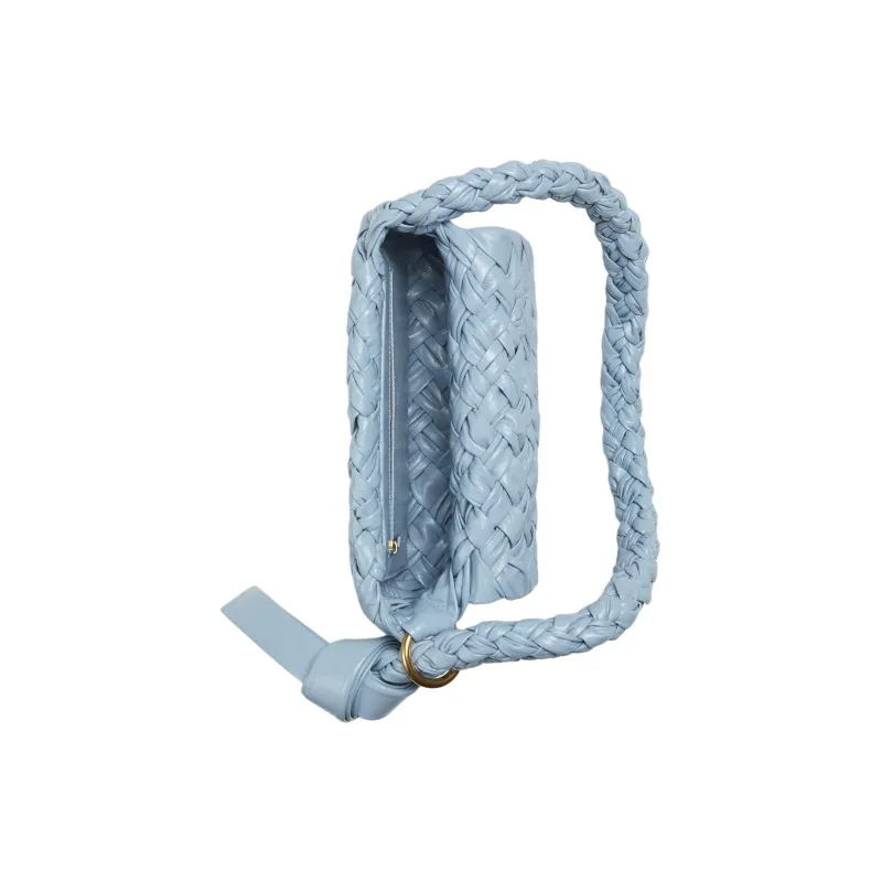 Bottega Veneta KALIMERO Cow Leather Handbag Shoulder Bag Women's Ice Blue-4