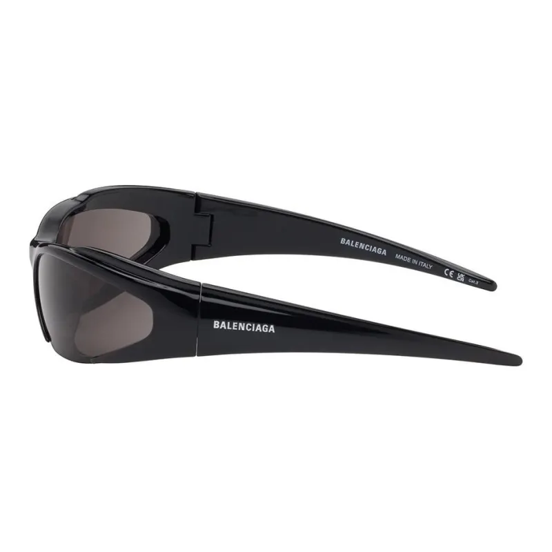 Balenciaga Nylon Irregular Shape Sunglasses Men's Black-1