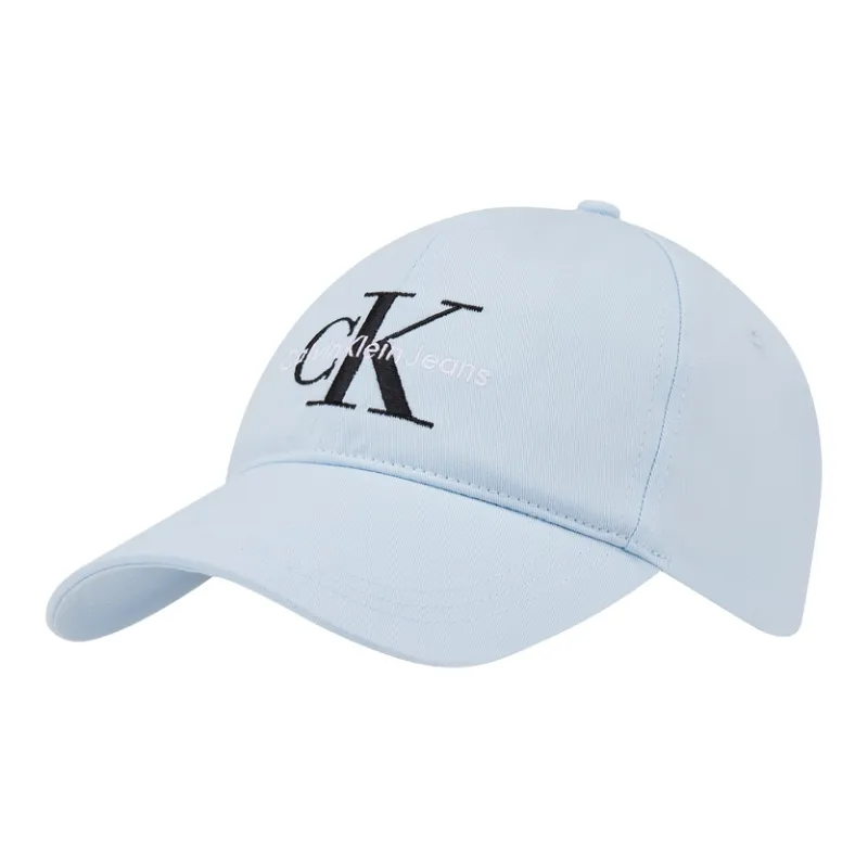 CALVIN KLEIN 100% Cotton Baseball Caps Unisex Misty Blue-1