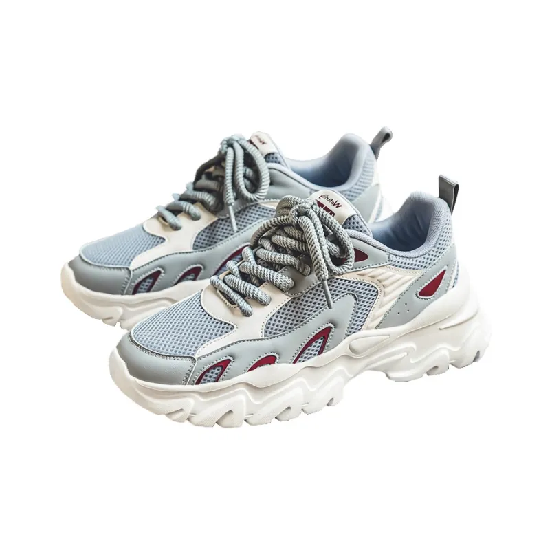 GONG NIU JU REN Anti-Slip Wear-Resistant Low-Top Chunky Sneakers Unisex-6