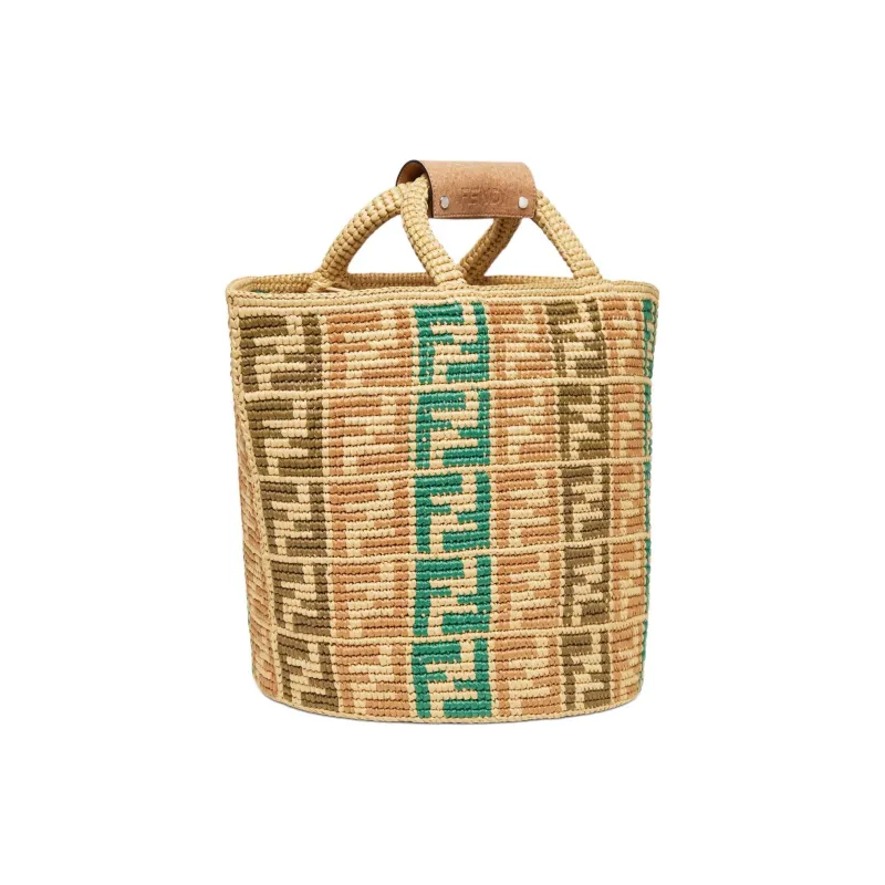 FENDI Raffia Bucket Bags Handbags Men's Multicolor-1