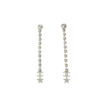 CHANEL 2020 Cc Rhinestone Earrings
