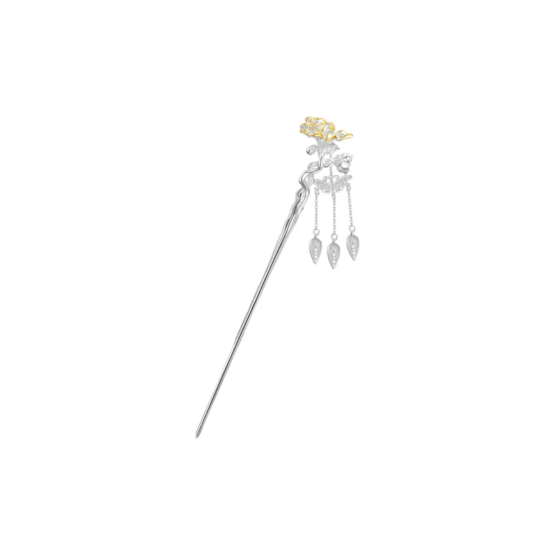Hurry That Year 925 Sterling Silver Hairpins Women's-10