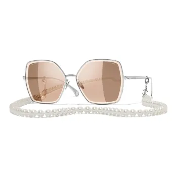 CHANEL Sunglasses Women's Pink Gold