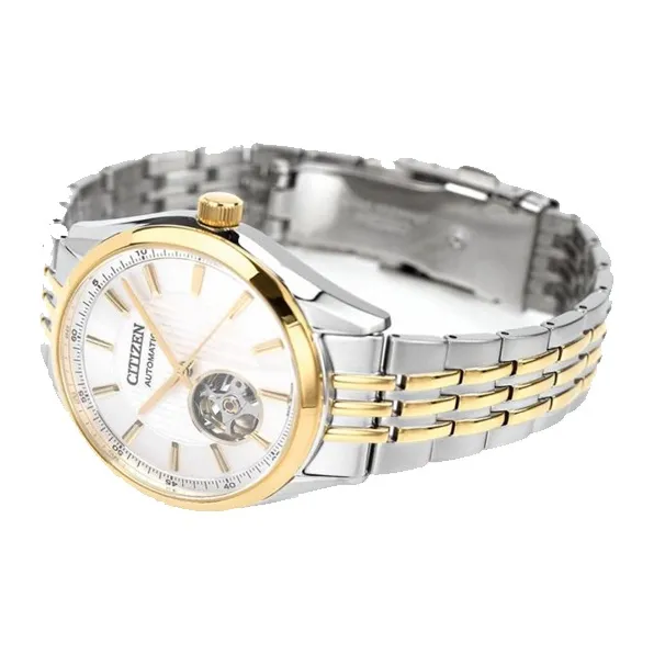 CITIZEN Automatic/Manual Mechanical Movement Stainless Steel Strap Watch Men's Watches White Dial NH911499P-4